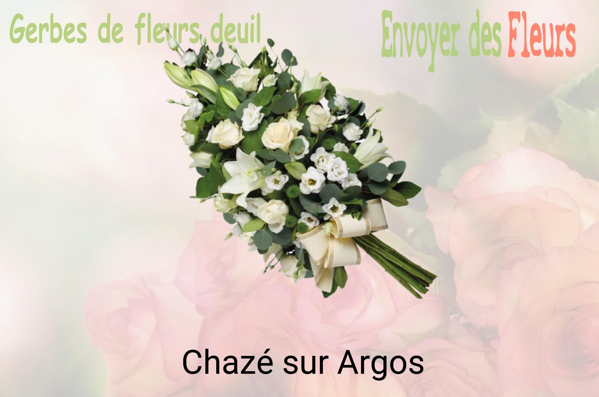 Gerbe de fleurs de deuil livrée à Chazé-sur-Argos